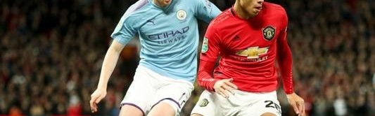  曼城德比大战三球完胜曼联  